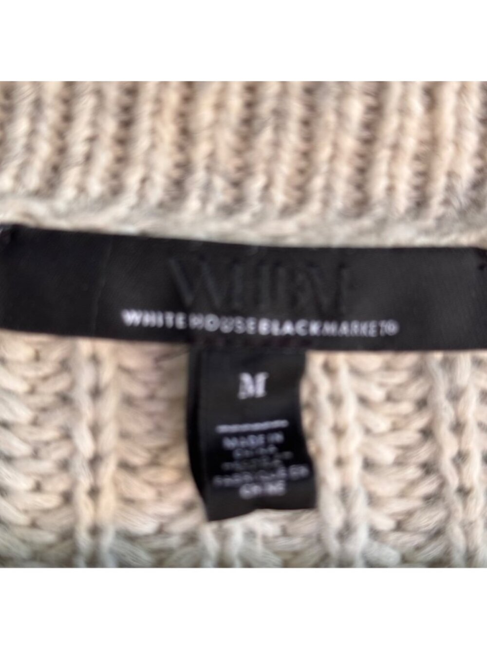 White House Black Market WHBM Sweater V-Neck LS Fringe Pullover Heather Medium - Picture 3 of 16